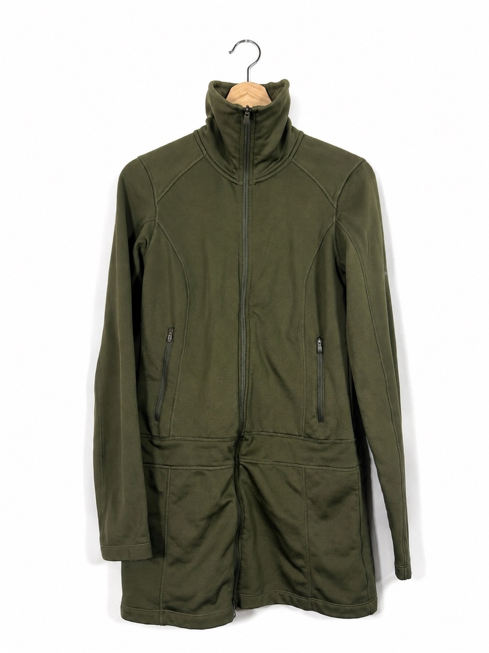 Columbia Omni-Wick Jacket Hooded Long Utility Coat Size M Green Gorpcore Outdoor - Picture 4 of 12